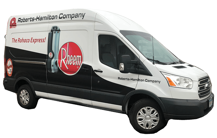 Rohaco Express - Roberts Hamoltom Company water heater deliver van