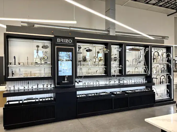 Roberts-Hamilton showroom Brizo faucet display