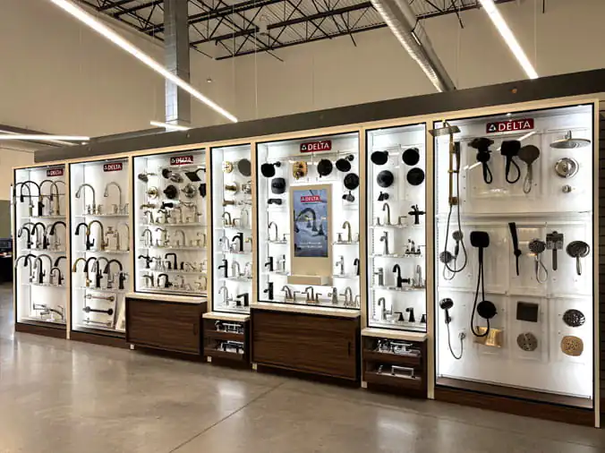 Roberts-Hamilton showroom Delta faucet display