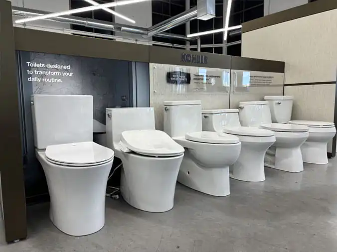 Roberts-Hamilton showroom Kohler toilet display